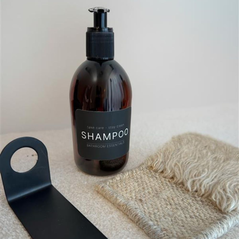 Selvklæbende Etiket - Body Wash - Mat Sort