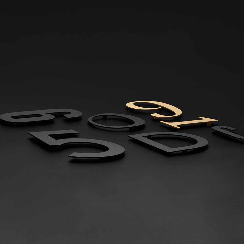 Husnummer Home - Sort