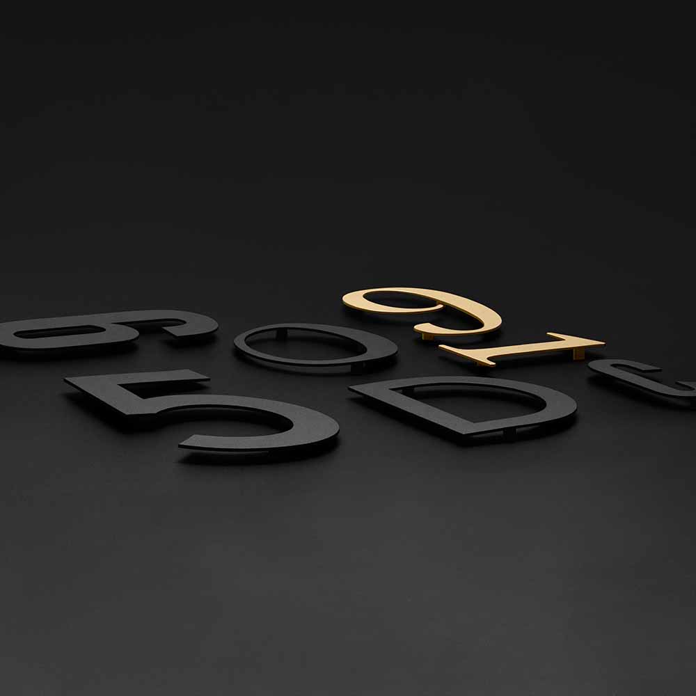 Husbogstav Home - Sort