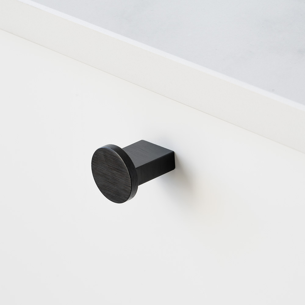 Knop Nexx Ø25mm - Børstet Sort