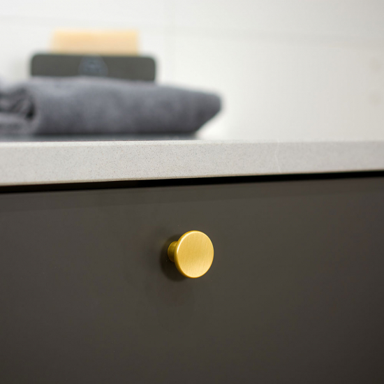 Knop Como - Børstet Messing