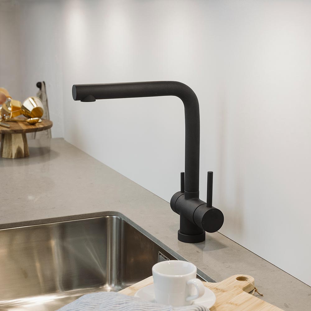 Blandingsbatteri Milano - Silgranit Sort