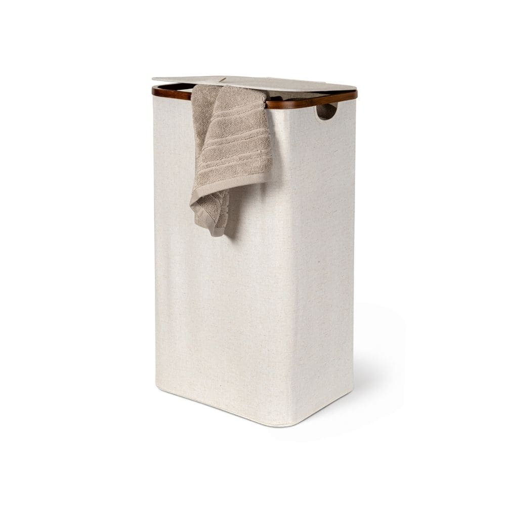 Vasketøjskurv med låg - Sand