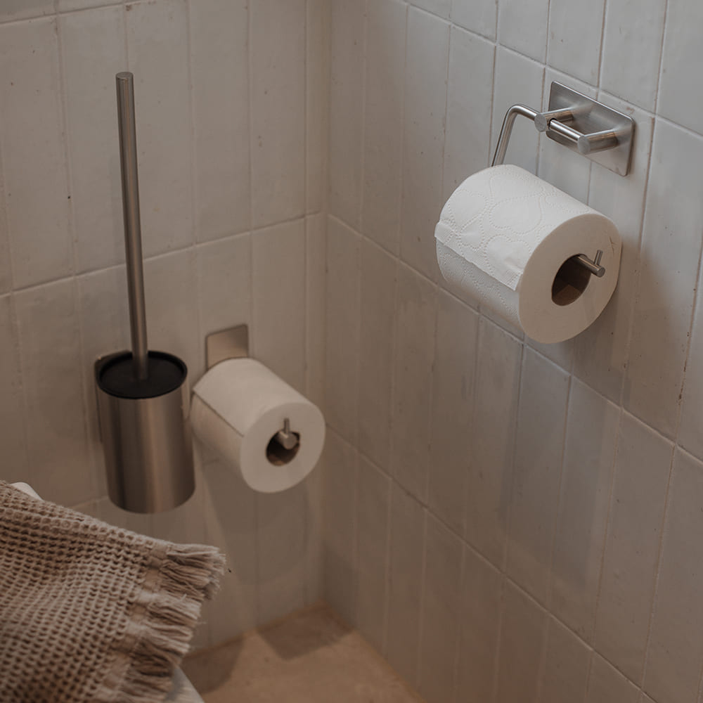 Badeværelsessæt Base 200 - Børstet Rustfrit Stål Finish