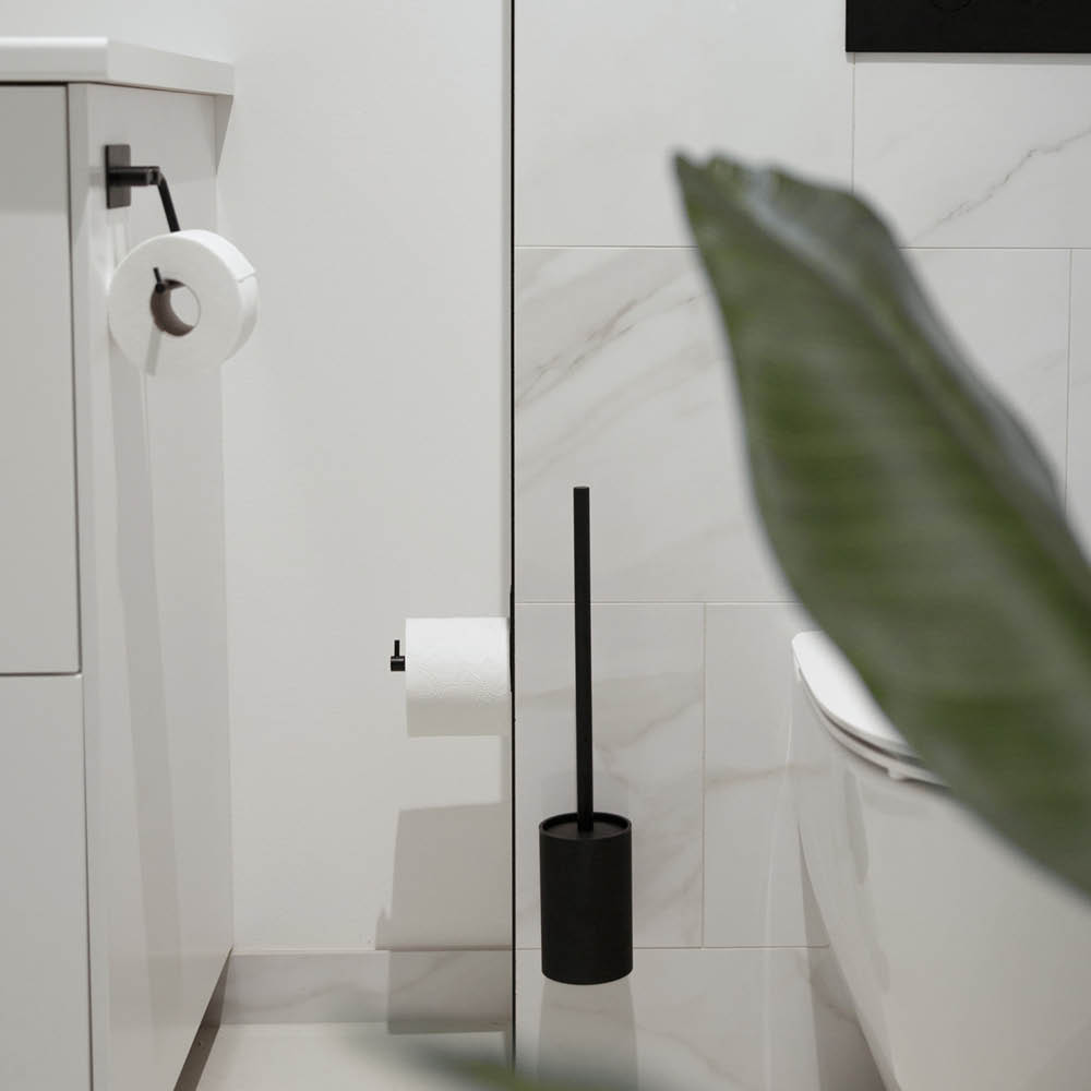 Base 200 Toiletrulleholder - Mat Sort