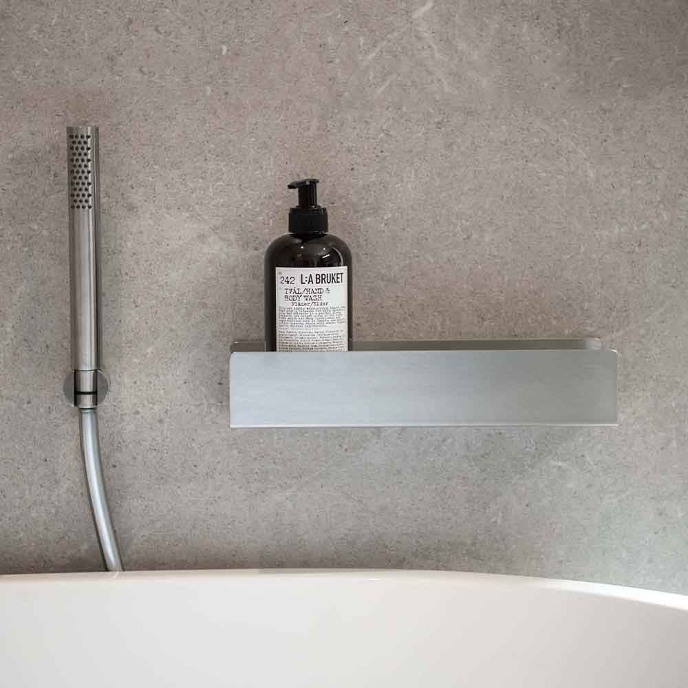 Brusehylde Base - 300mm - Børstet Rustfrit Stål Finish