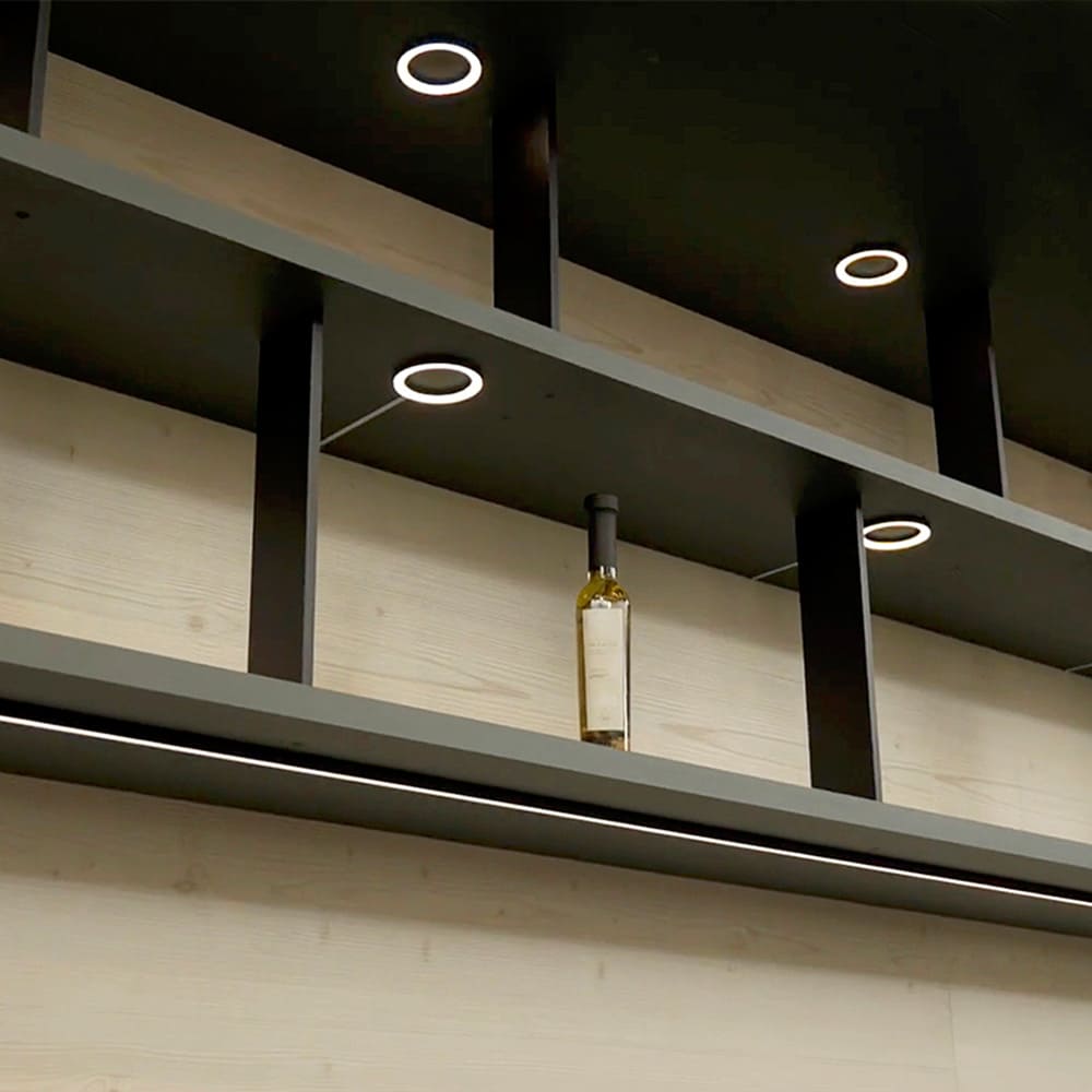 LED-Spot Ringlight - Overflademonteret - Sort