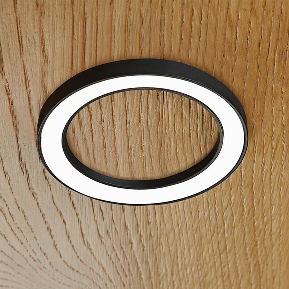 LED-Spot Ringlight - Overflademonteret - Sort