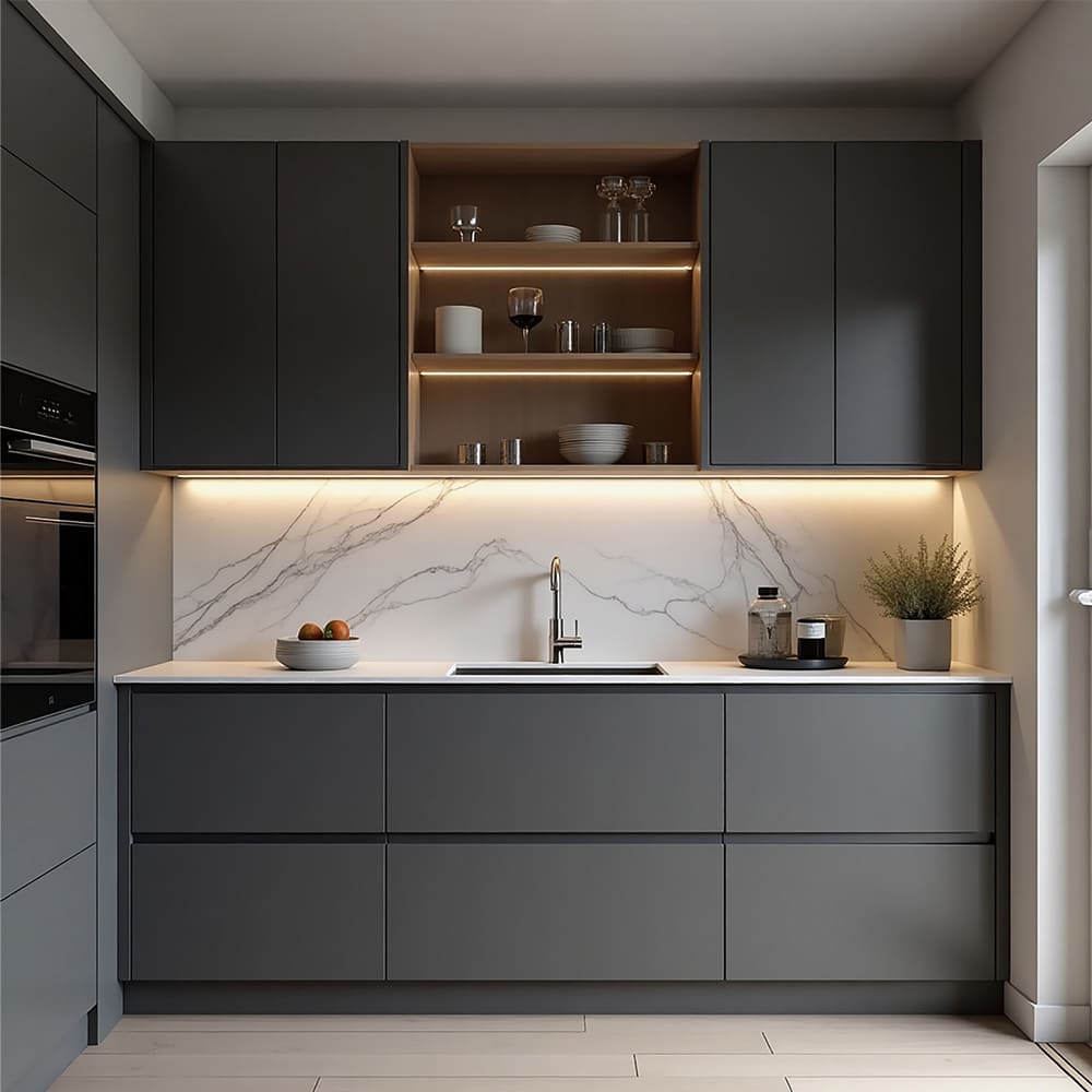 LED-Profil LD8125 - 2000mm - Sort